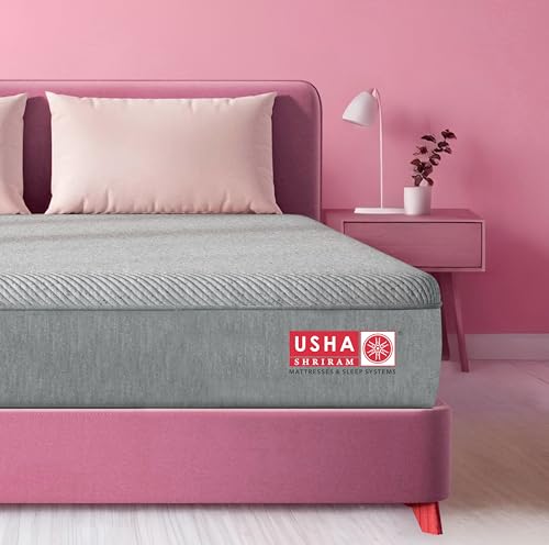 Image of USHA SHRIRAM Aero Ortho Memory with Spine Alignment | 12 Years Warranty | Memory Foam Mattress | 6-Inch Bed Mattress, Single Size Mattress (72x30x6)