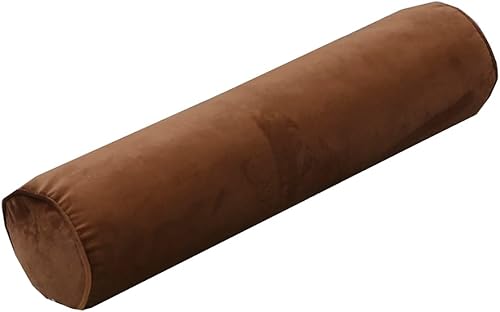Miniatura 3 de Almohada larga de terciopelo suave, almohada redonda para cuello cervical, cojín cilíndrico, almohada para pies, pies y rodillas y piernas, almohada