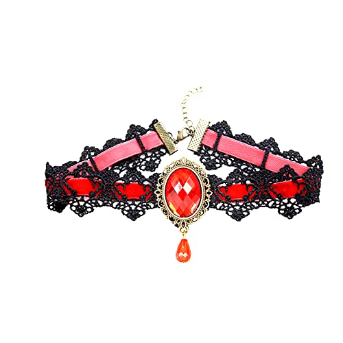 Girls Royal Vampire Costume For Halloween Party Gothic Vampire Queen Dress Up Party Outfit 8-10 Years, Red #TOP1