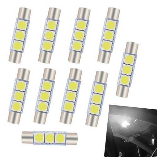 10PCS Luz LED para espejo de sol de coche T6