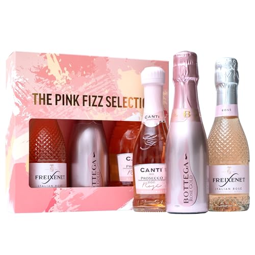Pink Fizz Prosecco Gift Set Bottega Freixenet & Canti 3 x 200 ml