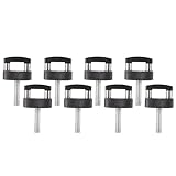 Keenso Hardtop-Schnellverschluss-Rändelschrauben, 8 Stück, D-Ring-Befestigung aus Aluminiumlegierung, Ersatz für JK JL JT 2007 2022, mit Unterlegscheiben (BLACK)