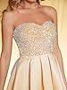 Angel-fashions Women's Strapless Sequin A-Line Yellow Satin Elegant Short Prom Dress Medium #3