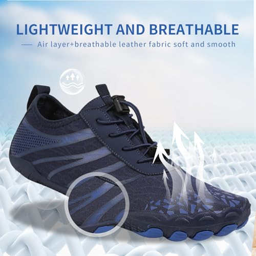 Image of SIOSNETA Hike Barefoot Shoes for Women Men, Breathable Non-Slip Athletic Footwear, Wide Toe Water Shoes for Hiking, Non-Slip Neuropathy Shoes for Women Men, Grounded Comfort wear