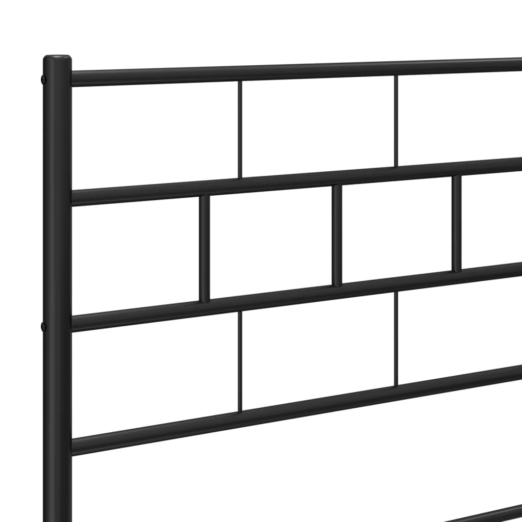 Metallo nero resistente per camera moderna design Eleganza 120x200 cm Nero