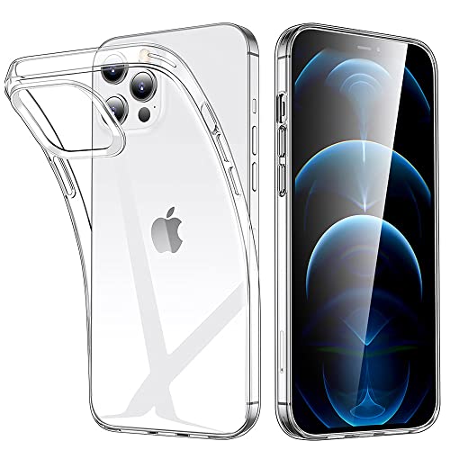 Coque silicone souple antichoc pour iPhone 12 13 Pro protection transparente anti-rayures