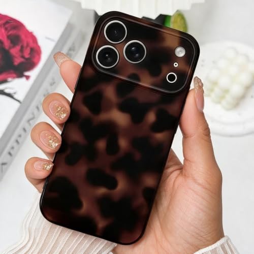 MYY Amber Brown Leopard Case for iPhone 18 Pro / 17 Pro | Amber Tortoise Shell Pattern, Slim Lightweight Design, Camera Protection, Includes 2 Tempered Glass Screen Protectors - image 2