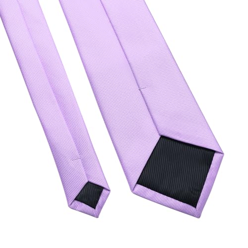 Image of DecTwig Men's Ties Solid Color Formal Neckties 3.15 inch (8CM) Black Ties For Men