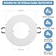 Doughelec 4er Einbaustrahler GU10 Rahmen IP65 Aluminium Weiß, Badezimmer Einbaurahmen Spot Einbauspots Rund Flach 68mm Lochdurchmesser inkl GU10 Fassung für LED Wasserdicht Einbauleuchten, 230V Matt