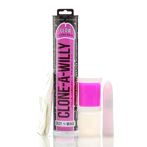 Moulage gode vibrant rose vif avec le kit complet Clone A Willy - 3