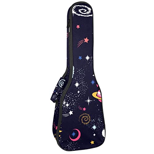 Housse ukulélé ténor rembourrée pour concerts et répétitions - Motif espace