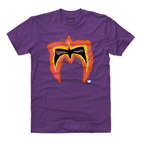 500 LEVEL Ultimate Warrior WWE Shirt (Cotton, Large, Purple) - Ultimate Warrior Face Paint WHT