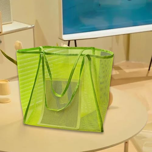 Mesh Beach Tote Chic Womens Shoulder Bags for Grocery Vacation Swimming Pools4