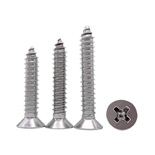 Tornillos autorroscantes avellanados Phillips acero 316 M2.9x9.5mm miniatura 1