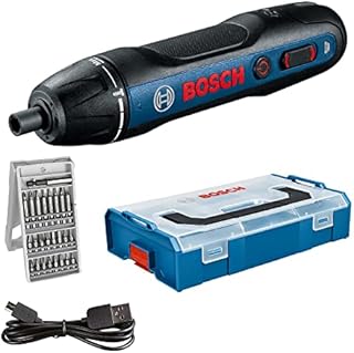 Bosch Professional Cordless Screwdriver Bosch GO (incl. 25-Piece Bit Set, USB Charging Cable, L-BOXX Mini)  Amazon Exclusive Set