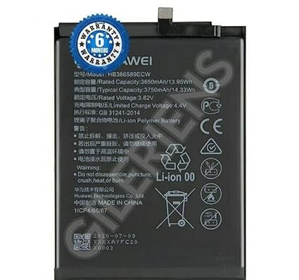 Image of Original HB386589ECW Battery for Honor 8X Compatible View 10 V10 Huawei P10 Plus /Mate 20 Lite /Nova 3 Nova 4 (3750mAh) Battery with 6 Month Warranty*** (for Honor 8X)