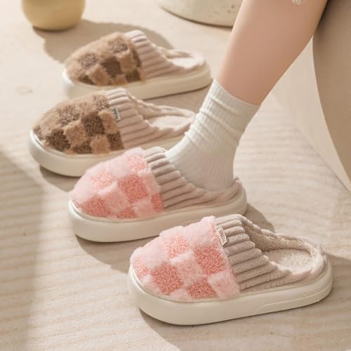 Adult slippers, flower slippers, plush slippers, cute home slippers4