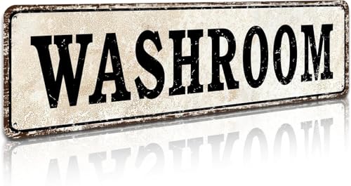 Duetom Houseuse Washroom Metal Signs Wall Home Pub Decor 4x16 Inch