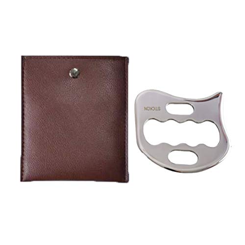 Image of Stainless Steel Gua Sha Scraping Massage Tool - STICKON IASTM Tools Great Soft Tissue Mobilization Tool (K Shape)