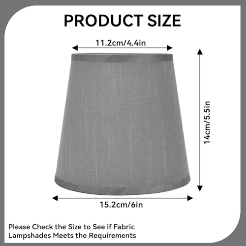 2Pcs Lampshades Set of 2 Modern Small Tapered Drum Lamp Light Shade Clip on E14 Bulb Ceiling Small Lampshades Barrel Pendant Chandelier for Table Bedside Bedroom Table Floor Lamps - Image 3
