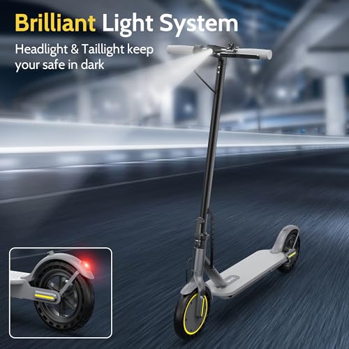 Image of NAVIC Electric Scooter - 8 inch Tires, 350W Peak Motor, Max Speed Up to 19MPH, 22 Miles Long-Range, Portable Foldable Commuting Scooter for Adults with Double Braking, Smart APP