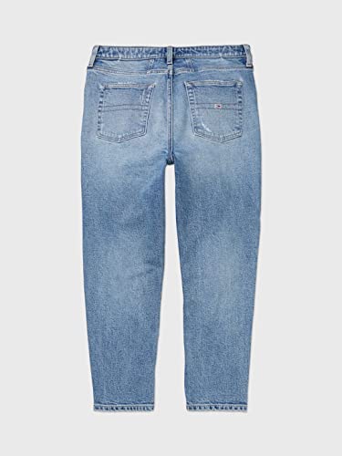 Tommy Hilfiger Women's Adaptive Distressed Mom Fit Jean with Magnetic Fly2