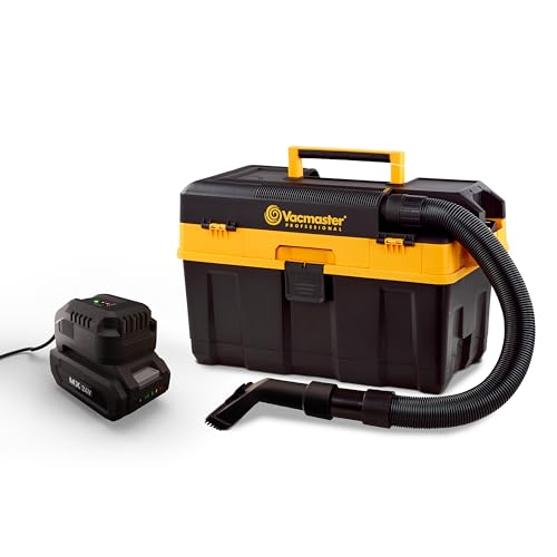 Vacmaster Professional 4-Gallon 24V MAX Cordless Wet/Dry Shop Vacuum with 4.0Ah Battery - DVTB244 0201