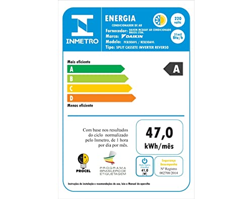 Ar Condicionado Cassete Daikin Sky Air 30000 Btus Quente e Frio 220v