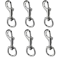 6 Stück 81 * 28mm Robusten Karabinerhaken Hundeleine,Karabiner-Haken mit Drehgelenk,Wirbelkarabiner Zinklegierung 360° Gedreht Bolzenkarabiner,Karabiner Hundeleine für Hundeleinen Schnellverschluss