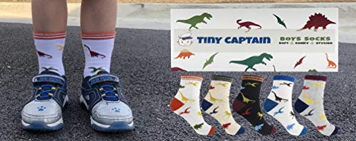 Tiny Captain Boys Dinosaur Socks For 4-7 Year Old Best Gift For Age 5 Boy Sock From #TOP7