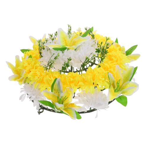 Cabilock fiore artificiale cimitero sacrifice commemorativa Sepoltura funebre corone artificiali per funerali ghirlanda artificiale in lutto ghirlanda funebre fiore di seta