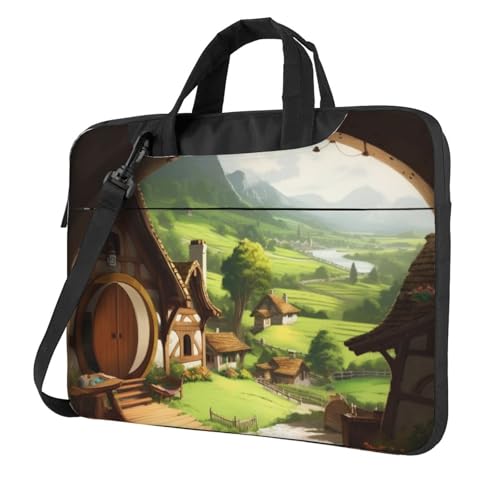 Sac pour ordinateur portable imprimé village convertible pour le bureau