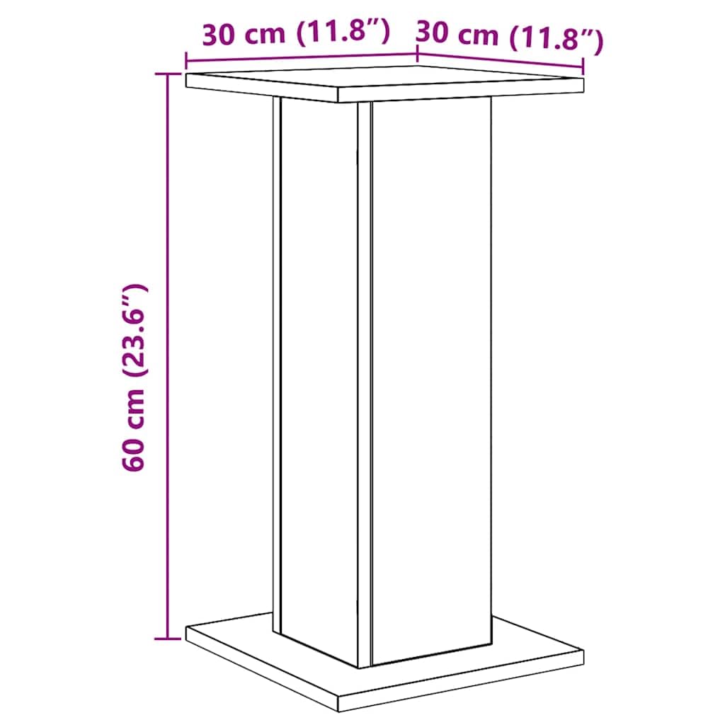 Generico Supporti Altoparlanti 2 pz Rovere 30x30x60 cm in Multistrato,Marrone,12.1kg,852662