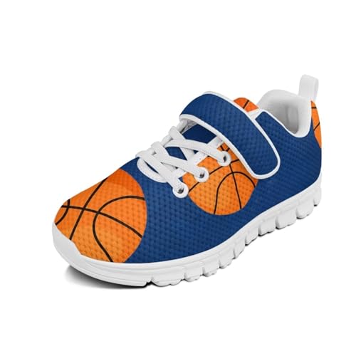 Ball Series Big Kid Sneakers Toddler Breathable Running Walking Sneakers Boys Mesh Shoes Girls Single Buckle Sneakers for Travel,Hiking