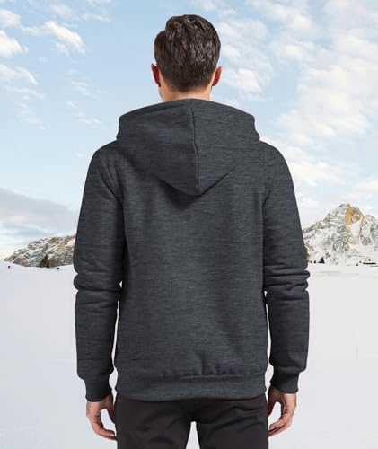 Mens Fleece Hoodies Zip Up Warm Thick Winter Jacket - image 3