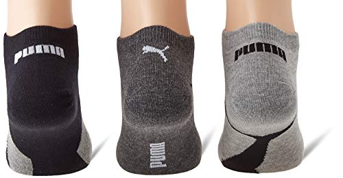 PUMA Mixte Puma Unisex Lifestyle Sneaker - Trainer Socks (3 Pack) Chaussettes, Noir/Blanc, 39-42 EU