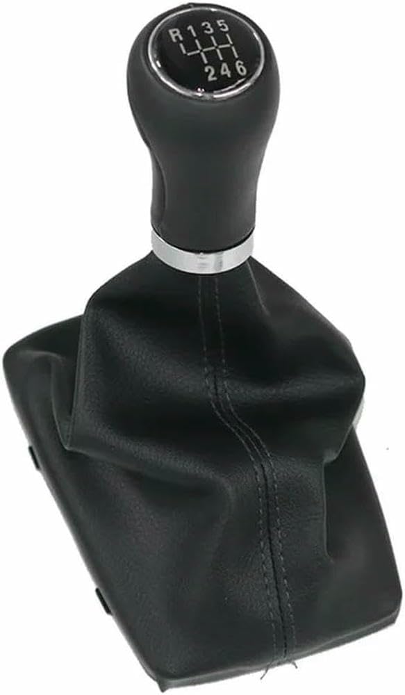 Gznbb 6 Speed Type 1 Car Manual Gear Shift Knob Boot Cover Gaiter Lever Shifter Handle Stick, For Audi A4 B6 B7 8E 2000-2008