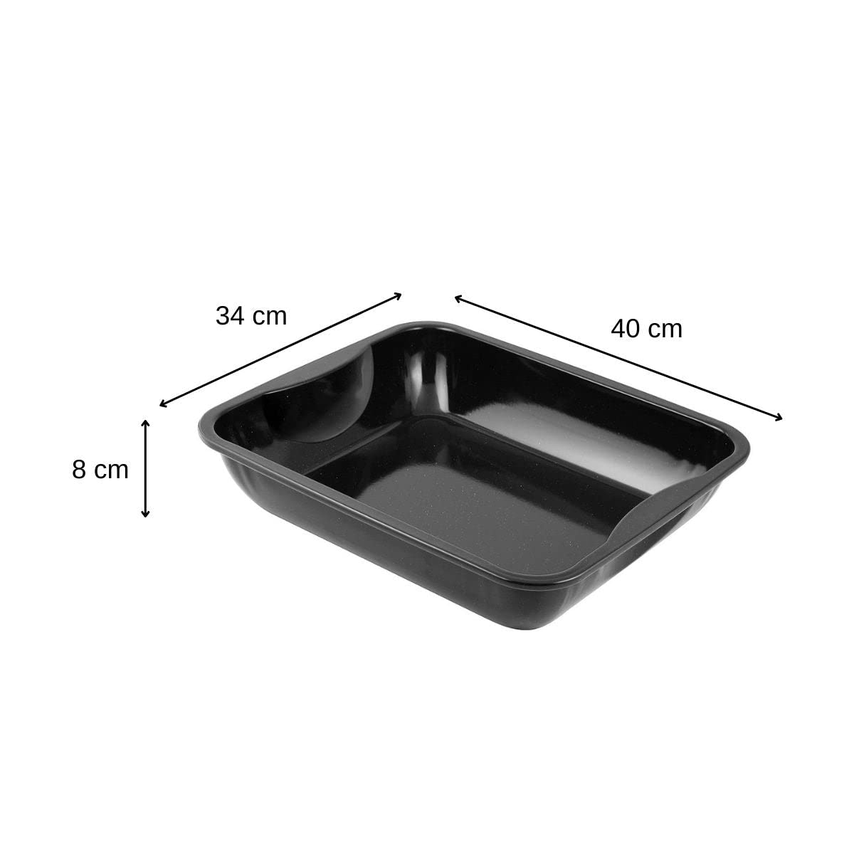 Zenker Grill- Und Ofenblech Aus Emaille – Perfekt Für Braten, Grillen & Backen | 38x33 Cm, Schwarz, Made In Germany
