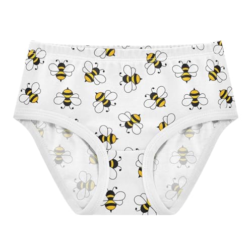 Girls Underwear Soft Cotton Honey Bee Kids Panties in Sizes 2/3t, 4t, 5t, 6 and 8