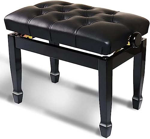 SXSHEYS Taburete de Piano para Banquete Familiar, tocador, taburetes para Teclado Individual, Banco Duradero de Altura Ajustable con Estructura de Madera Maciza, 56 x 36 47-57 cm, Patas Rectas