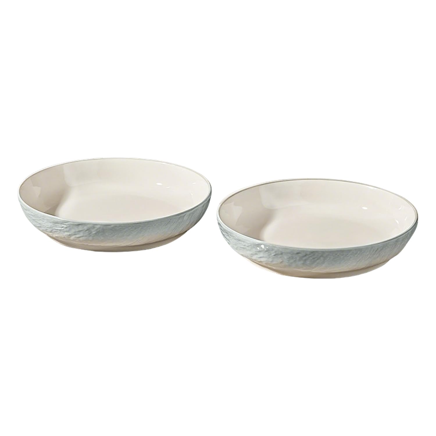 YTSMZX Ceramic Dinner Plate (Deep Plate) 2 Piece Set