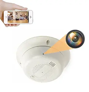FREDI HD PLUS Spy Smoke Detector HD 1080P Camera with Wi-Fi Mobile Connect Live Streaming Audio Video Both Camera(iWFCAM APP)