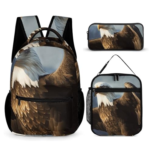 Sac à dos tyrolien motif aigle ensemble trois pièces