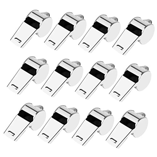 Silbatos de Camping de Acero Inoxidable 12 Piezas con Lanyard