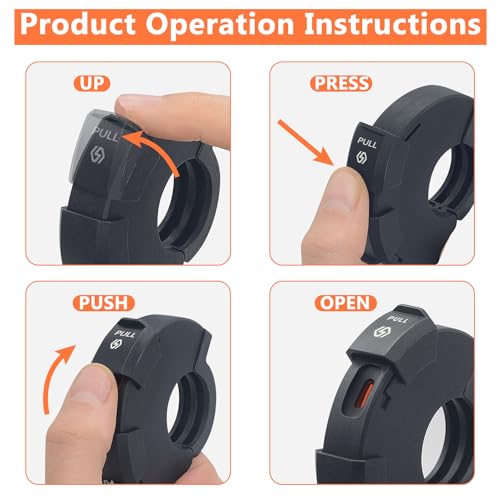 Giantdeer 48W Wasserdichtes Motorrad USB C Steckdose, Moto Telefon Ladegerät, QC3.0 USB-A und USB C 12V Motorrad Steckdose+ 5A Typ C Ladekabel（1M）für DC 12V/24V Moto/Boot/Beachbikes