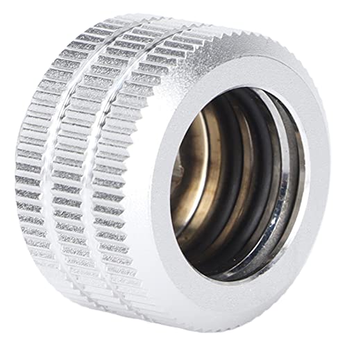 Sxhlseller Raccordi di Compressione, Semplici Raccordi per Duri di Installazione Semplici con Anelli di Tenuta per il di Raffreddamento 'acqua del Computer (SILVER)