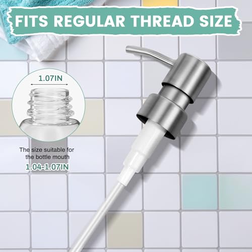 1 pcs 304 Stainless Steel Soap Dispenser Pump - Standard 28/400 Thread Replacement for Hand Soap Lotion Bottles3