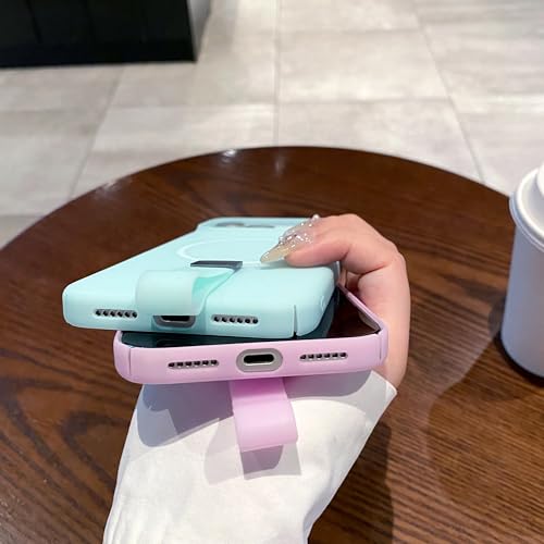 Étui magnétique iPhone 14 Pro rose de haute qualité avec cordon amovible