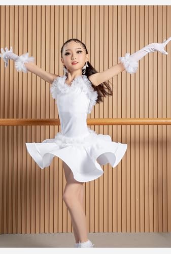 Robe de danse latine filles pour salsa cha-cha et tango de salon