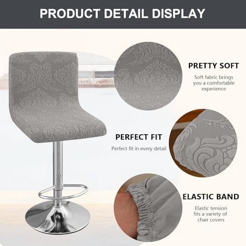 Image of Chair Covers Bar Stool Cover 2pc Bar Chair Cover Swivel Bar Stool Slipcover